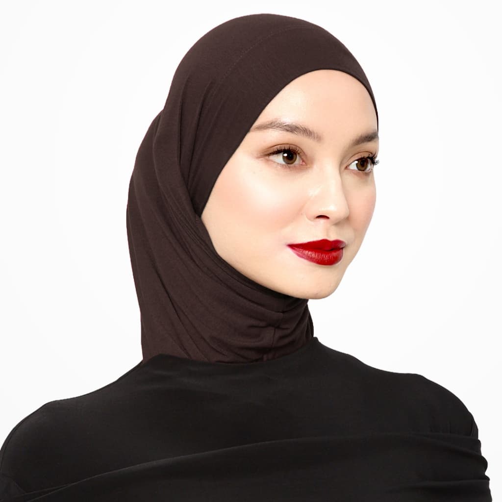 VELOSE - Tie Mini Slip On Hijab - Chocomelt (tencel) 