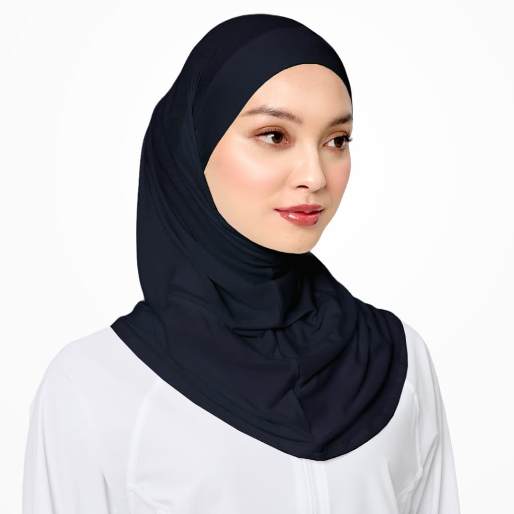 VELOSE - Tie Mini Slip On Hijab - Oxford (Blue Black) 