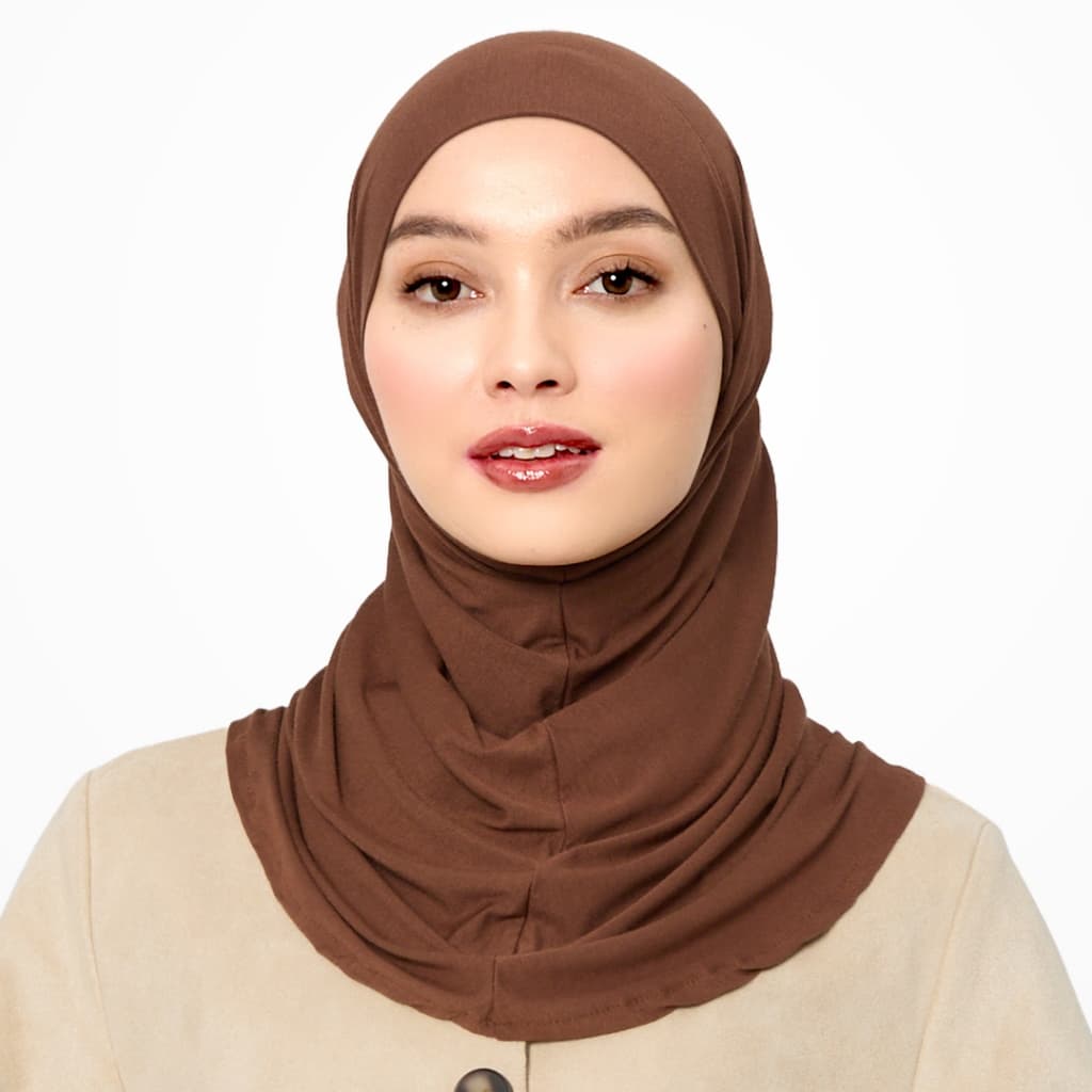 VELOSE - Tie Mini Slip On Hijab - Russet (bamboo) 
